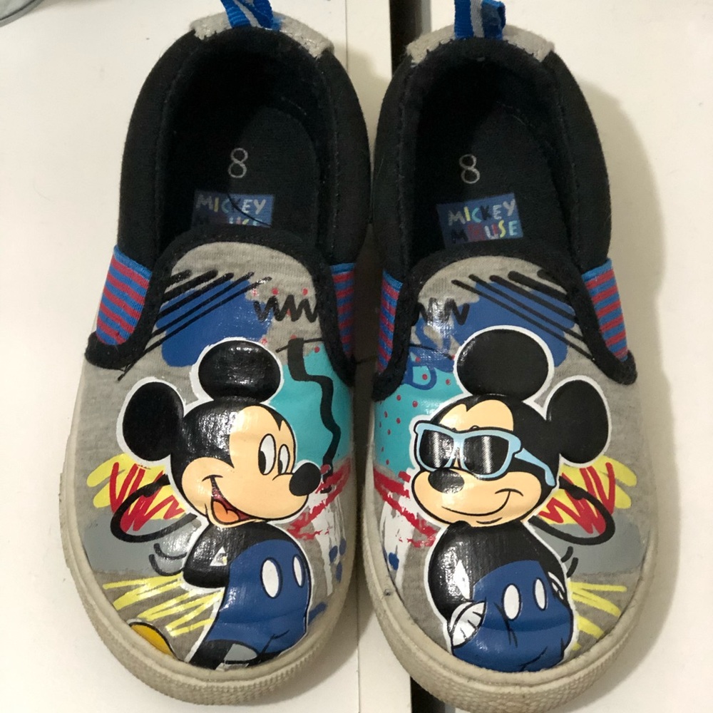 Toddler boy Mickey Mouse slip on